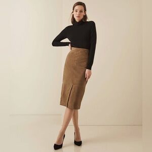 Reiss Ava suede pencil skirt